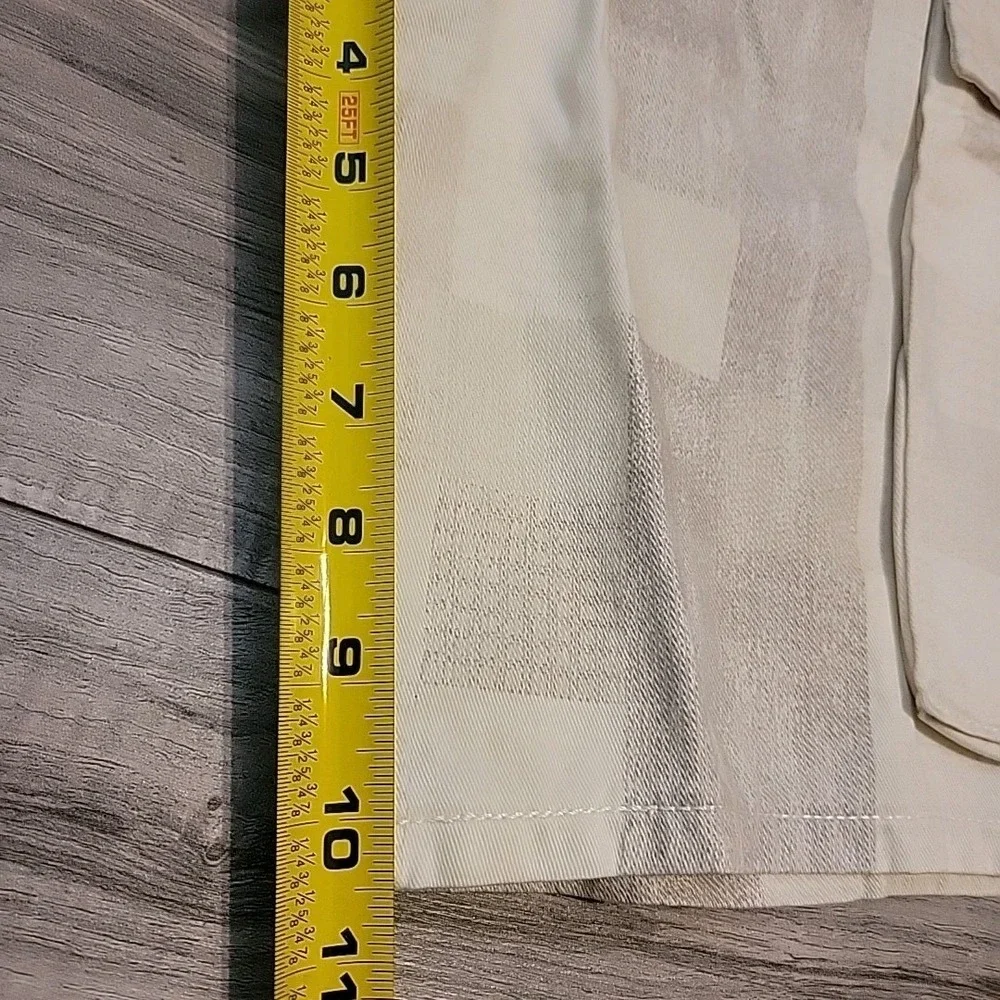 Levi's Cargo Shorts Mens 36‎ Beige Plaid Relaxed Baggy Flat Front 10